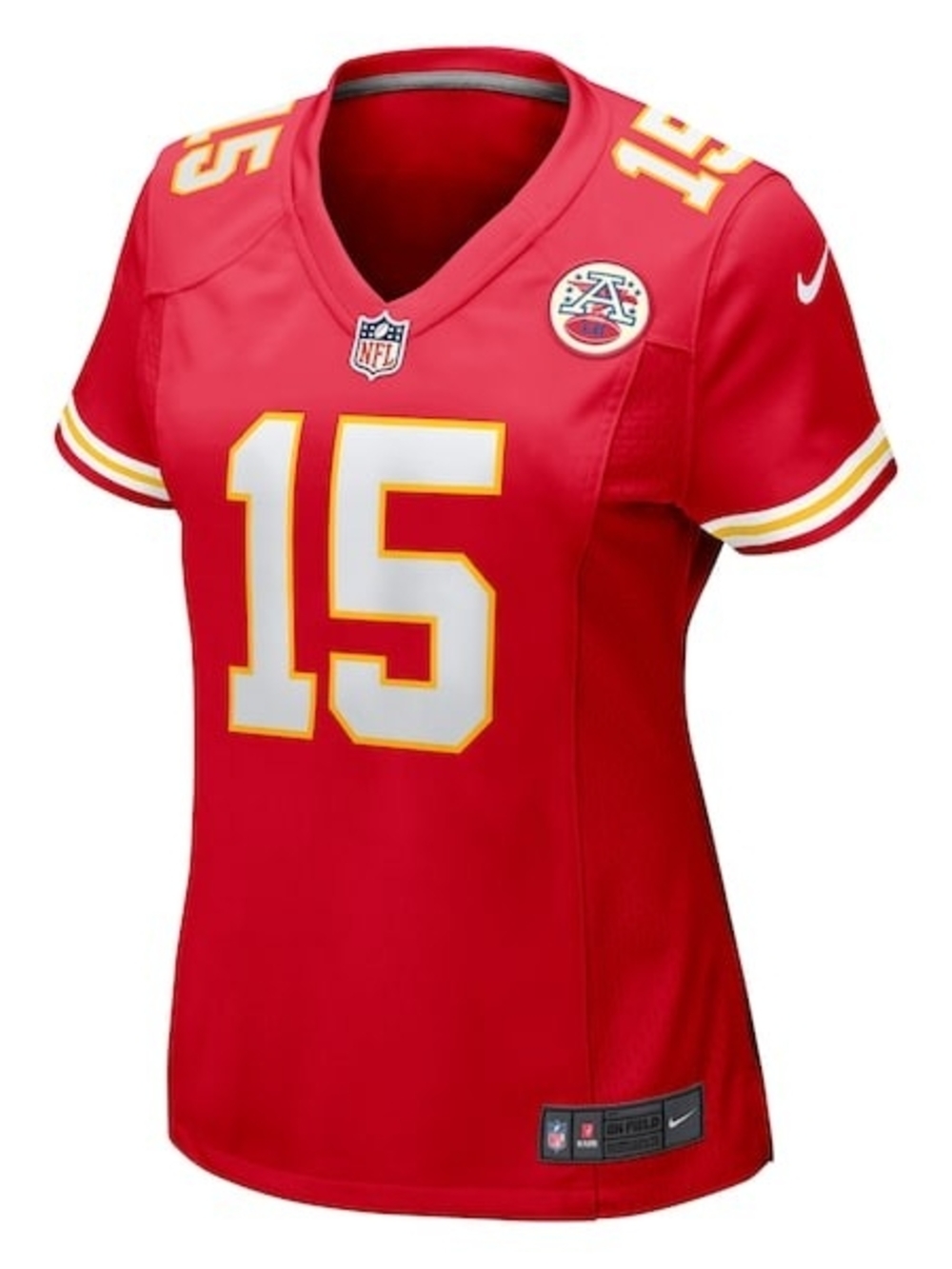 Nike Woman's Red Football Jersey with White & Yellow Accents #15